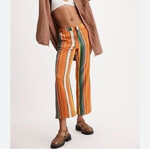 Free People Multicolored Straight Leg Pants